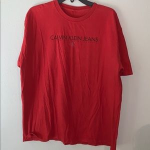 Vintage Calvin Klein logo red T-shirt sz XL